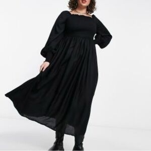 ASOS Curve Black Long Sleeve Dress